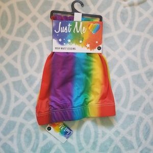 Just Me High-Waisted Rainbow Leggings